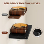 Vivelove 2" Thick Floating Shelves for Wall 12 Inches Long, 12" Deep Wall Shelves, for Bedroom, Bathroom, Living Room, Kitche