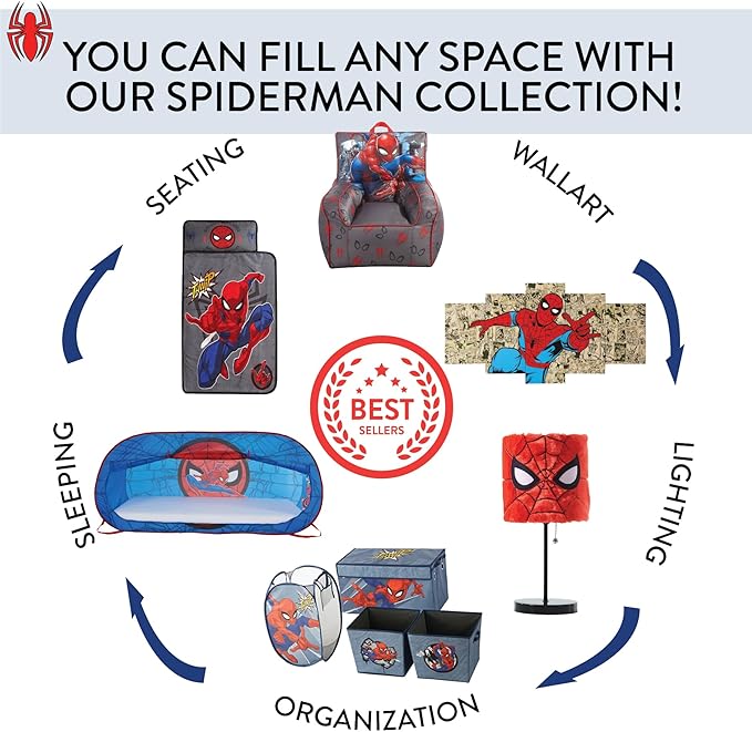 Marvel Spiderman Set of 2 Durable Storage Cubes with Handles