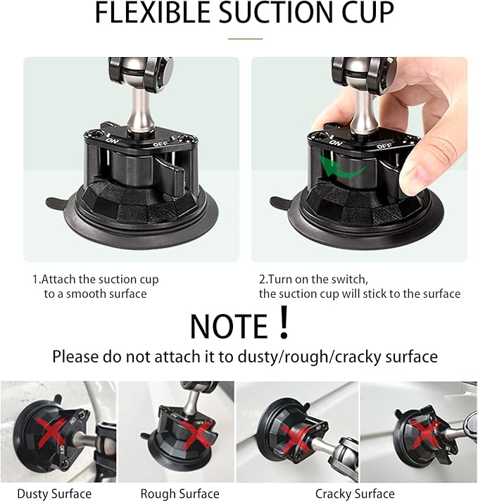 leepiya Phone Mount for car, 360° Adjustable Dashboard Windshield Car Phone Holder Mount, Ultra-Durable Metal,car Mount for Camera vlogging, Car Phone Mount for iPhone Samsung All Smartphones