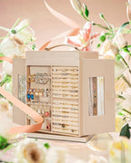 AKOZLIN Jewelry Box 6-Tier Organizer Functional 360° Rotating Jewelry Storage Case for Women Girls Ring Necklace Earring Brac