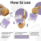 Car Air Freshener Hanging 2 Pack, Lavender Scent Essential Oil Diffuser Long Lasting Up to 150 Days, Cute Car Accessories wit