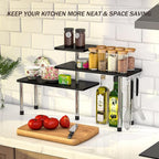 ZHWS Bathroom Counter Organizer Corner Shelf – Bathroom Organization Bamboo 3 Tier Spice Rack Makeup Organizer Bookshelf Spac