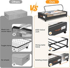 Under Bed Storage with Wheels 3Pack Storage Containers with Clear Window&Label Under Bed Drawers Rolling Under Bed Storage fo