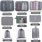 Packing Cubes for Travel-10 Set Luggage Organizer Bags for Family, Mesh Breathable Packing Cubes for Suitcases Durable Travel
