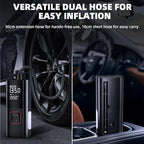 Jump Starter with Air Compressor, 5000A Battery Jumper Starter Portable (9L Gas/8L Diesel) with 160PSI Auto-Shutoff Tire