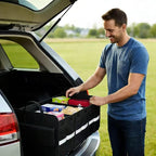 CloudDream Car Trunk Organizer and Storage, 35.4 Large Foldable Cargo Storage with 3 Compartments & 6 Pockets, Waterproof