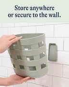 Lalo Bath Time Storage Bin - Keep Items Organized & Dry with Non-Toxic Plastic, Easy Cleanup, Removable Drying Bin, Woven Bab