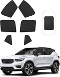 Front Side Half Window Shade Foldable Custom Fit for Volvo XC40 2020-2026 Car Window Shades for Side Window Sun Shade UV Protection Heat Insulation for Camping Sleeping 6PCS