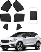 Front Side Half Window Shade Foldable Custom Fit for Volvo XC40 2020-2026 Car Window Shades for Side Window Sun Shade UV Protection Heat Insulation for Camping Sleeping 6PCS
