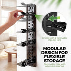 2 Pack Hat Organizer for Baseball Caps, Each Holds 18 Hats (36 Total), Customizable Wall Hat Rack, Adhesive or Screw-in Insta