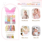 POVETIRE Headband Holder Bow Holder for Girls Hair Bows,Butterfly Hair Accessories Organizer Storage Wall Hanging Display for