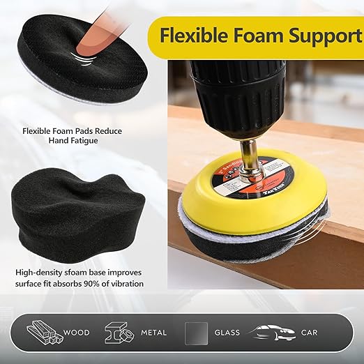 193Pcs 3 Inch Polishing Kit Hook and Loop Sanding Discs, Headlight Restoration Kit - 80 to 10000 Grits Wet Dry Sandpaper Buff