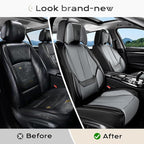Coverado Seat Covers, Car Seat Covers Front Seats, Car Seat Cover, Car Seat Protector Waterproof, Seat Cushion Nappa Leather 