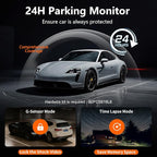 4 Channel Dash Cam Front and Rear Cabin, 360° Dash Camera ，Night Vision 8 IR Lamps Dash Camera for Cars, 5G WiFi for Download