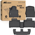 Nilight TPE Floor Mats for Ford Explorer 7 Seats 2020 2021 2022 2023 2024 2025 2026,All Weather Custom Fit Heavy Duty Floor Liners