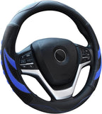 Alusbell Microfiber Leather Steering Wheel Cover Breathable Auto Car Steering Wheel Cover for Men Large-Size with 15 1/2 inch