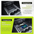 Center Console Organizer Compatible with 2019-2022 Chevy Silverado/GMC Sierra 1500 & 2020-2023 Silverado/Sierra 2500HD 3500HD Accessories Armrest Storage Tray (Full Console w/Bucket Seats Only)