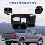 DICMIC Center Console Armrest Add-on Cup Holder for 2003-2012 Dodge Ram 1500 2500 3500