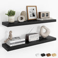 Dreamland 30Inch Floating Shelves for Wall, Rustic Wooden Black Floating Shelves for Bathroom|Bedroom|Kitchen, Deep Wall Moun