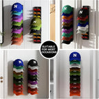 Hat Organizer for Baseball Caps 2 Pack, Wall Mounted Hat Rack Holds Up to 20 Hats, Cap Holder Display for Door & Closet, Hat 