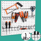 Coume 6 Pcs Pegboard Screwdriver Holders Organizer Pegboard Plier Holders Stainless Steel Peg Board Tool Utility Hooks Access
