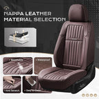 Coverado Car Seat Covers Front Seats, Seat Covers for Cars, Car Seat Protector, 2-Pack Car Seat Cushion Nappa Leather, Waterp