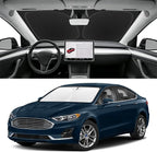 Custom Fit Windshield Sun Shade for Ford Fusion 2013-2021, Blocks UV & Heat, Front Window Sunshade Accessories, Easy Fold & Store Keep Your Car Cooler