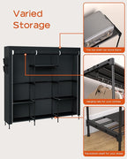 CASAMAYA Portable Closet, 81.1 Inch Extra Large Capacity Wardrobe Closet with Cover, Clothes Storage Organizer with Shelves a