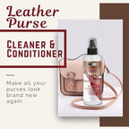 8oz Leather Purse Cleaner & Conditioner – 3-in-1 Spray for Handbags, Designer Bags & Luxury Purses – Deodorizes, Cleans, Cond
