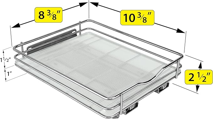 LYNK PROFESSIONAL® Pull Out Spice Organization for Cabinets - 8-3/8 inch Wide – Spice Rack for Inside Cabinets, Slide Out Spi
