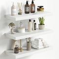 Fun Memories Floating Shelves for Wall 24 Inch Set of 3, Farmhouse Floating Shelves with Invisible Heavy Duty Bracket, 10 Inc