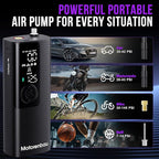 Tire Inflator Portable Air Compressor - Portable Cordless Mini Air Pump with Digital Pressure Gauge, 150PSI 3X Fast Inflation and Auto Shutoff Function Tires Pump for Cars