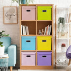 Closet Organizers Fabric Storage Bins With Lids Collapsible Cube Storage Organizer Basket With Handles,Storage Boxes for Clot