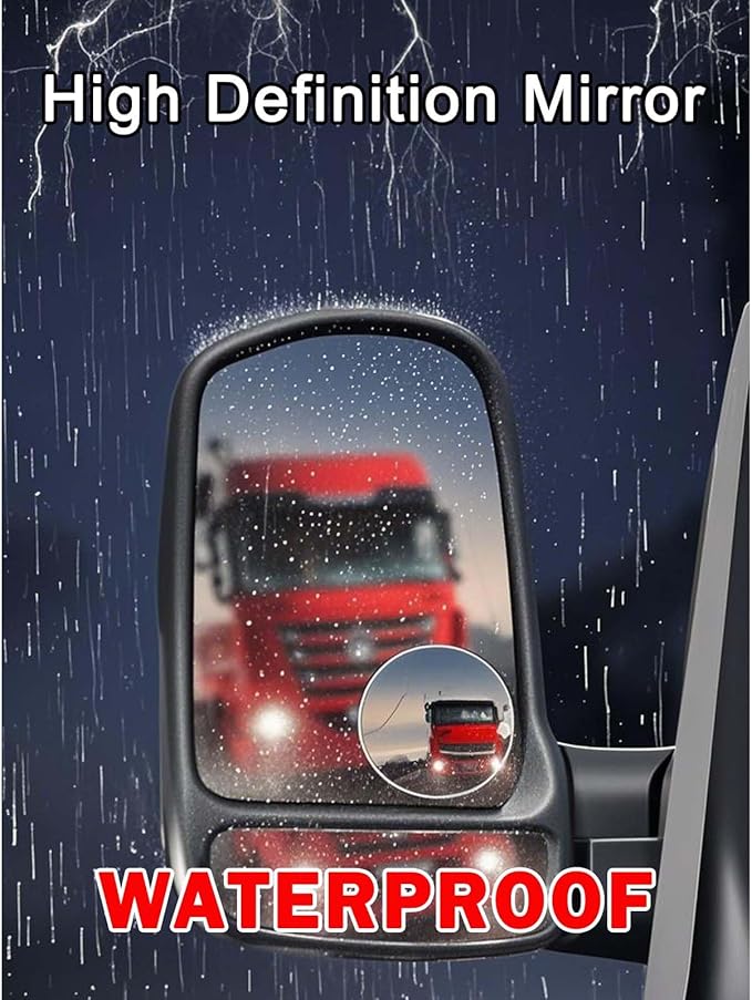 2Pcs Large Stick-on Blind Spot Car Mirror, 3.75 Inch Non-Adjustable Big Round Convex Rear View Mirrors, HD Glass Blindspot Convex Rearview Mirror for Car, an, SUV and Trucks