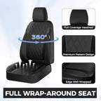FLORICH Seat Covers Full Set, Leather Seat Covers for Cars, Waterproof Car Seat Protector Breathable, Front and Rear Seat Cov