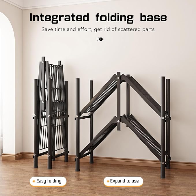 Foldable Clothes Hanger with Cover Portable Wardrobe, Metal Standing Armoire Wardrobe Clothes Rack with Gray Fabric Cover,One