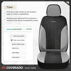 Coverado Leather Car Seat Cover for 2 Seats Front Seat Covers Waterproof Seat Covers 2-Pack Luxury Car Seat Protectors Univer