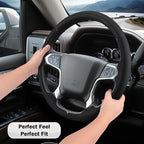 Steering Wheel Cover for Chevy Silverado 1500 2014-2018/2500 2500HD 3500 3500HD 2015-2019/ 4500HD 5500HD 6500HD 2019-2024/ Suburban Tahoe 2015-2020/ Colorado 2015-2022/ Traverse 2018-2023 Chevrolet