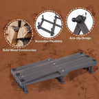 SCUNDA Rustic Wall Mounted Hat Rack with Space Saving Accordion Design, Expandable Hat Holder with 16 Wood Hooks, Modern Farm