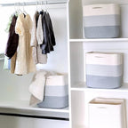 NaturalCozy Storage Cubes 11 Inch Cotton Rope Woven Baskets for Organizing, 3-Pack | Cube Storage Bin | Square Storage Basket