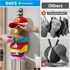 4 Pack Hat Organizer Hat Hook for Wall,Hold up to 40 Hats,Hat Holder with Strong Adhesive and Screws,Cap Holder Hat Hangers f