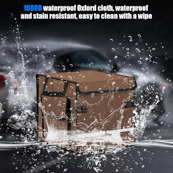Car Trunk Organizer, Collapsible Multi Compartment Waterproof Sturdy Vehicle Trunk Container Box, Sturdy Automotive Interior S