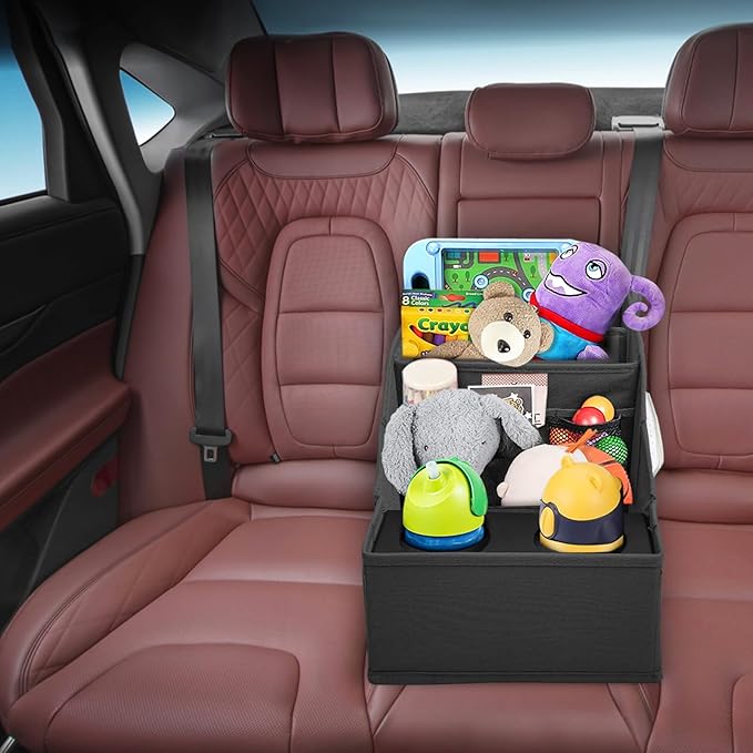 MULISOFT Car Seat Organizer- Backseat Car Organizer with 12 Storages Compartments and 2 Cup Holders, Organizers and Storage,