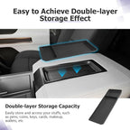 LUWU Center Console Organizer Compatible with 2023 2024 2025 2026 GMC Hummer EV SUV Accessories 2025 2026 Hummer EV Pickup Armrest Console Organizer Armrest Storage Tray