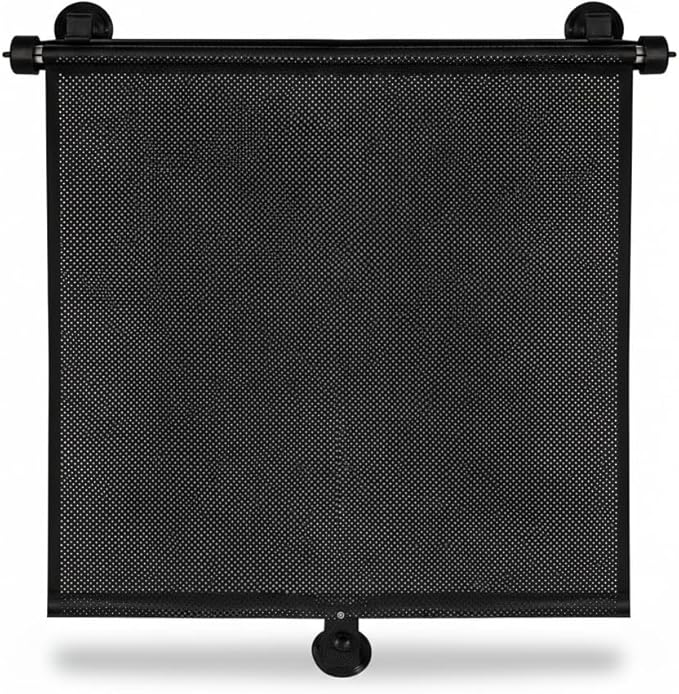 JoEzzy Car Window Sun Shades - Retractable Roller Sunshade for Baby & Delivery Drivers | Car Window Shade Roller for Kids & GPS Glare | 16"x20" Universal Fit Side Window UV Protection