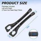 Car Seat Gap Filler 2 Pack, Built-in Storage Slot & Seat Belt Pass-Through Design, No-Readjust Gap Blocker Organizer for SUV Truck Sedan, Universal Fit Car Interior Accessories