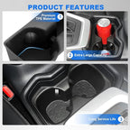 TUYICIN 2PCS Cup Holder Inserts for 2019-2021 Toyota RAV4 Accessories, TPE Center Console & Rear Row Seat Drink Holder Set No