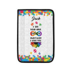 I See Your True Color Autism Awareness Seat Belt Cover for Kid Family Special Need Autistic Medical Alert Car Cushion Cover Support Autism Gift Personalized Name 33