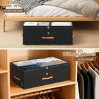 Under Bed Storage with Wheels, 2-Pack Underbed Storage Containers, No Assemble 11 inches 90L XXL Large Adjustable Storage Bin
