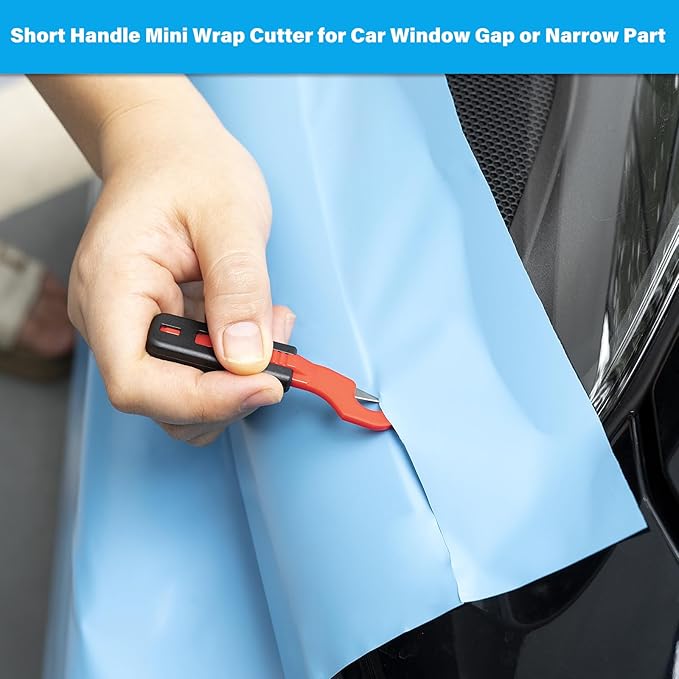 Gomake Vinyl Wrap Guard Cutter Knife Window Tinting Cutter Precision Automotive Safety Cutting Tool for Car Wrapping, Window Tinting,Decals,Signs, Wrap Film and Other Car Vinyl Cutting (W203)